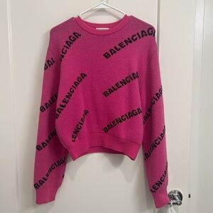Balenciaga Pink Logo Sweater